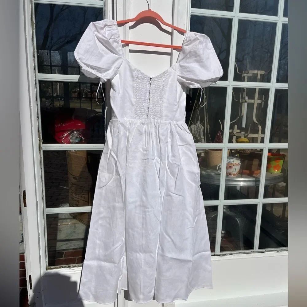 Reformation Davila Linen Midi Dress NWT - Picture 10 of 13